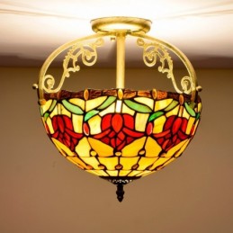Plafondlampe i Tiffany-Stil...