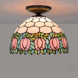 Plafondlampe i Tiffany-Stil...