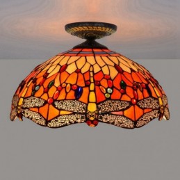 Plafondlampe i Tiffany-Stil...