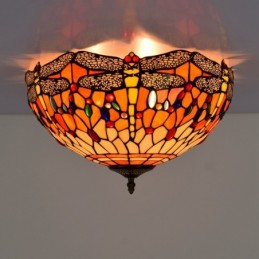 Plafondlampe i Tiffany-Stil...