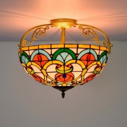 Plafondlampe i Tiffany-Stil...