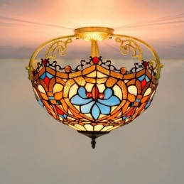 Plafondlampe i Tiffany-Stil...