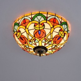 Plafondlampe i Tiffany-Stil...