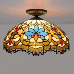 Plafondlampe i Tiffany-Stil...
