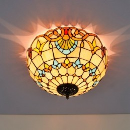 Plafondlampe i Tiffany-Stil...
