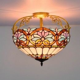 Plafondlampe i Tiffany-Stil...