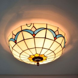 Plafondlampe i Tiffany-Stil...
