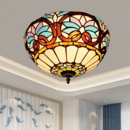 Plafondlampe i Tiffany-Stil...