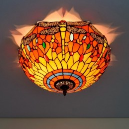Plafondlampe i Tiffany-Stil...