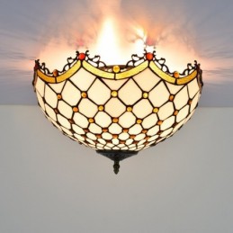 Plafondlampe i Tiffany-Stil...