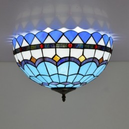 Plafondlampe i Tiffany-Stil...