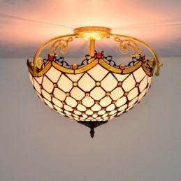 Plafondlampe i Tiffany-Stil...