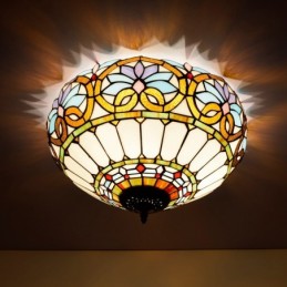 Plafondlampe i Tiffany-Stil...