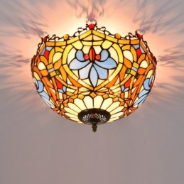 Plafondlampe i Tiffany-Stil...