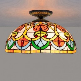 Plafondlampe i Tiffany-Stil...