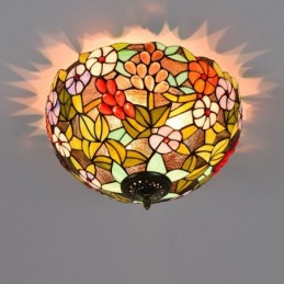 Plafondlampe i Tiffany-Stil...