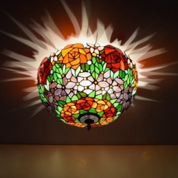 Plafondlampe i Tiffany-Stil...
