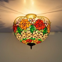Plafondlampe i Tiffany-Stil...