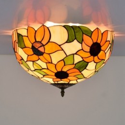 Plafondlampe i Tiffany-Stil...
