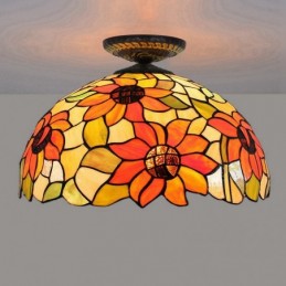 Plafondlampe i Tiffany-Stil...