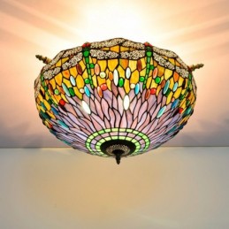 Plafondlampe i Tiffany-Stil...