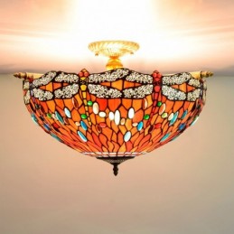 Plafondlampe i Tiffany-Stil...