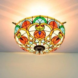 Plafondlampe i Tiffany-Stil...