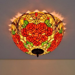 Plafondlampe i Tiffany-Stil...