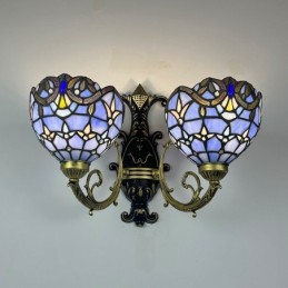 Væglampe i Tiffany-Stil med...