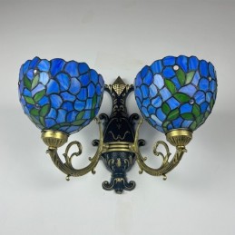 Væglampe i Tiffany-Stil med...