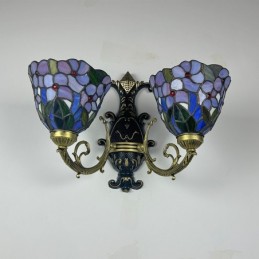 Væglampe i Tiffany-Stil med...