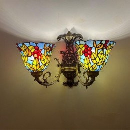 Væglampe i Tiffany-Stil med...