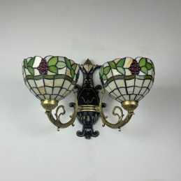 Væglampe i Tiffany-Stil med...