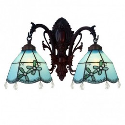Væglampe i Tiffany-Stil med...