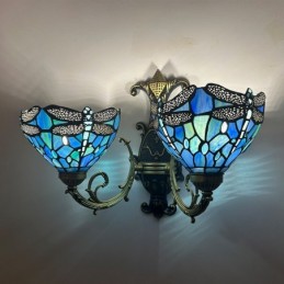 Væglampe i Tiffany-Stil med...