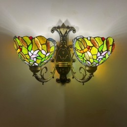Væglampe i Tiffany-Stil med...