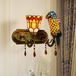 Væglampe i Tiffany-Stil med...