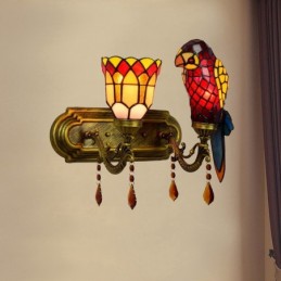 Væglampe i Tiffany-Stil med...