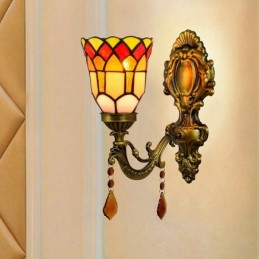 Væglampe i Tiffany-Stil med...