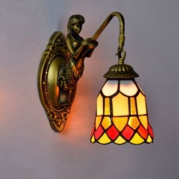 Væglampe i Tiffany-Stil med...