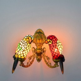 Væglampe i Tiffany-Stil med...