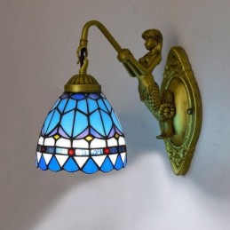 Væglampe i Tiffany-Stil med...