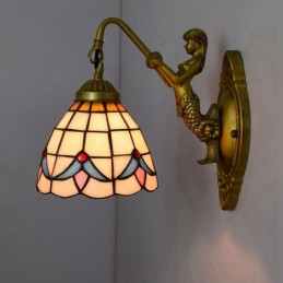 Væglampe i Tiffany-Stil med...