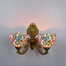 Væglampe i Tiffany-Stil med...