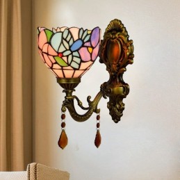 Væglampe i Tiffany-Stil med...