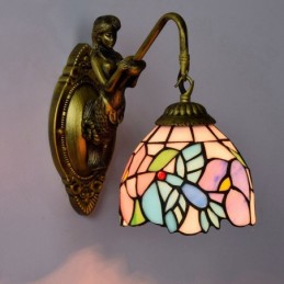 Væglampe i Tiffany-Stil med...