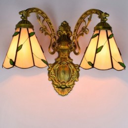 Væglampe i Tiffany-Stil med...