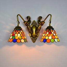 Væglampe i Tiffany-Stil med...