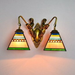 Væglampe i Tiffany-Stil med...