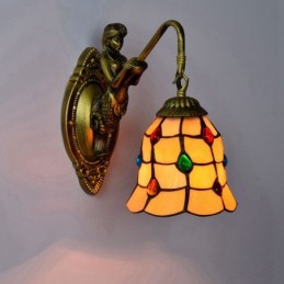 Væglampe i Tiffany-Stil med...